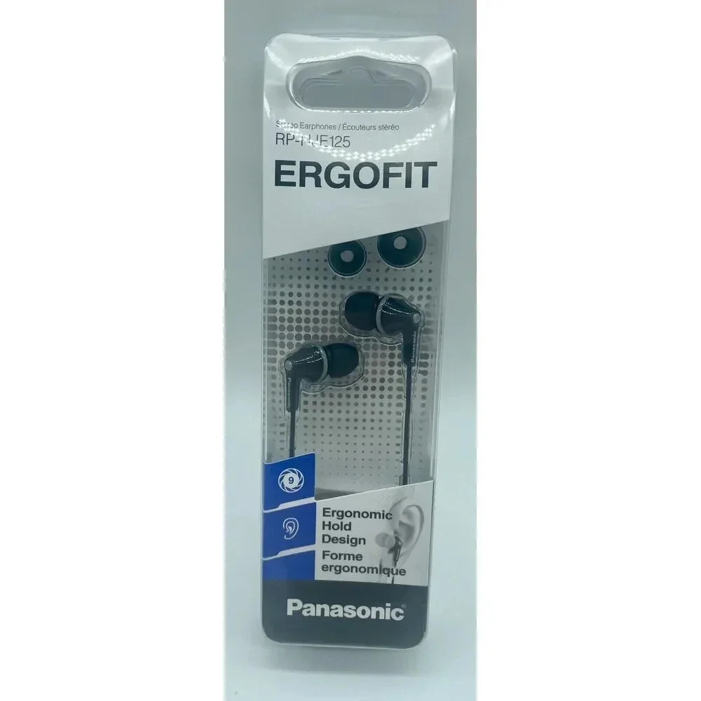 Panasonic RP-HJE125 Ergofit In-Ear‎ Headphones Earphones Earbuds New